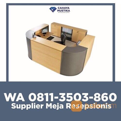 HP/WA : 081-1350-3860 - Supplier Meja Resepsionis Kantor Minimalis Malang
