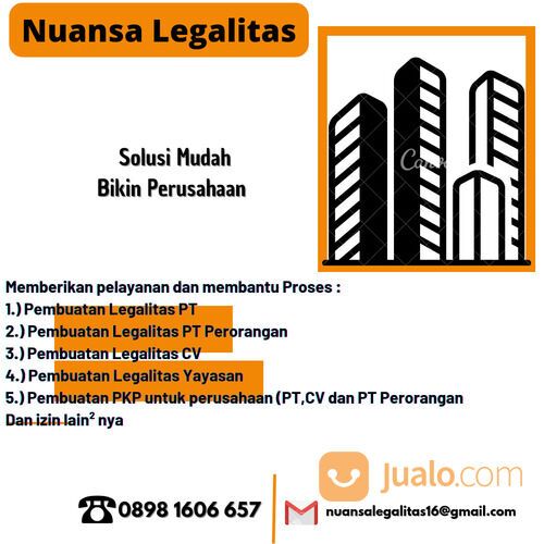 Jasa pengurusan Legalitas Perusahaan dan izin izin lainnya