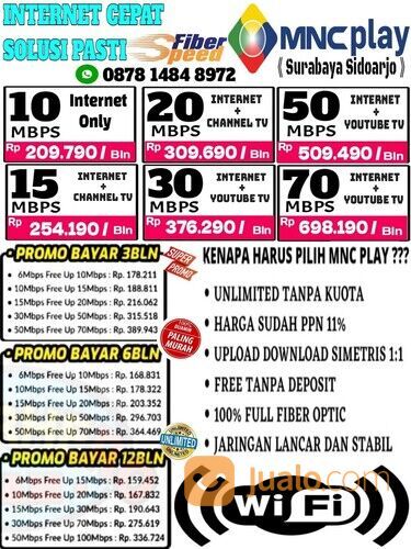 PASANG MNC PLAY WIFI INTERNET MURAH PROMO SIDOARJO SURABAYA