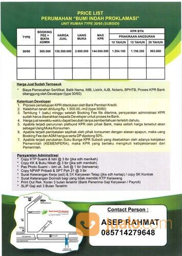 Perumahan Rengasdengklok Karawang Subsidi Termurah