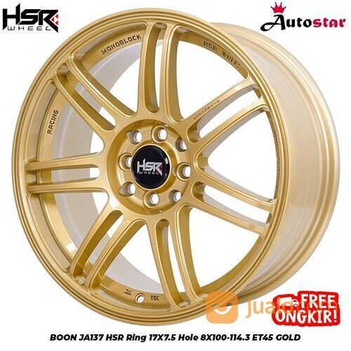 velg mobil murah ring 17 lebar 75 et 45 HSR BOON