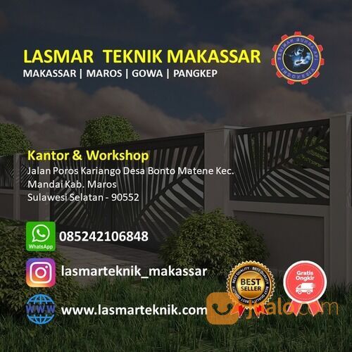 Pagar Besi Minimalis Bengkel Las Makassar | Lasmar Teknik