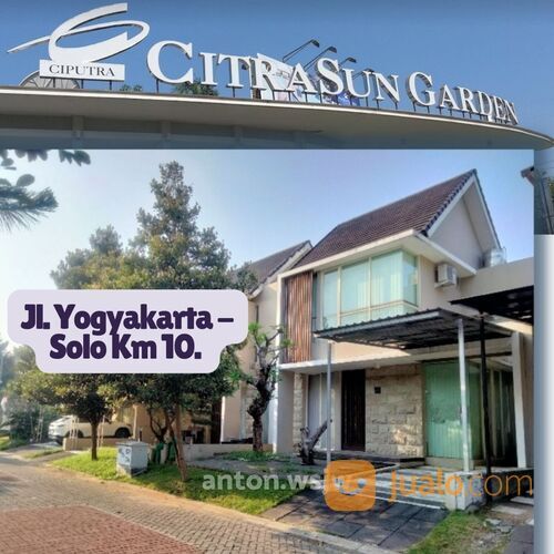Rumah CitraSun Garden Jogja 2 lantai Jl Solo Km 10. Luas tanah 162 m2. Keamanan 24 Jam