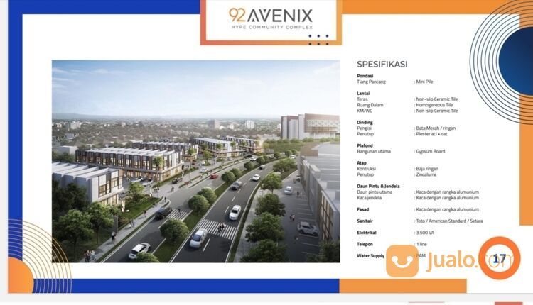 Ruko 92 Avenix Atmajaya BSD city Tangerang selatan