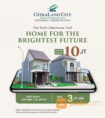 Rumah Baru CITRALAND - KEDAMEAN GRESIK 500 JUTAAN NEW CBD Free Biaya2