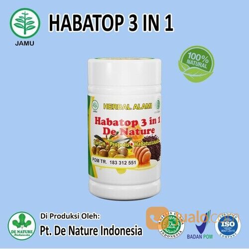 KAPSUL HABATOP 3 IN 1 DE NATURE - OBAT BERBAGAI MACAM PENYAKIT, PENAMBAH NAFSU MAKAN ANAK