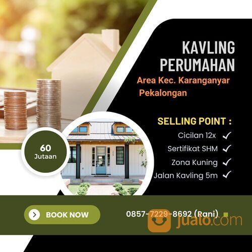 3 Km Alun-Alun Kajen Pekalongan: 80 Jt-an, Kavling Perumahan