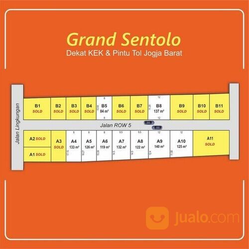 Tanah 126 m2; 3 Menit PT Quick Tractor Tanah Kawasan Industri Jogja