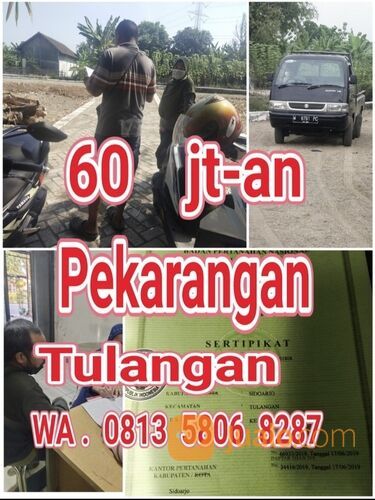 Kavling tanah kering murah SHM siap bangun Tulangan Sidoarjo