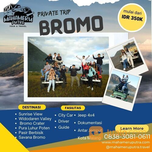Paket Wisata Private Trip Bromo - Mahameru Putra Tour & Travel