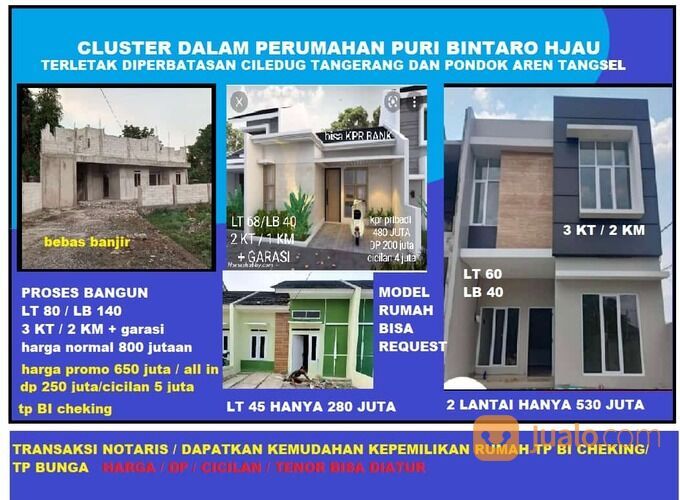 RUMAH PROSES BANGUAN STRATEGIS BEBAS BANJIR LOKASI DALAM CLUSTER AREA PONDOK LAKA