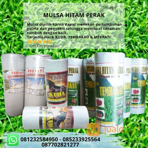 MULSA PLASTIK HITAM PERAK MULSA MURAH MULSA 18KG HUB 081232584950