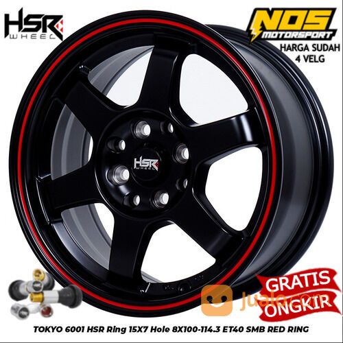 Velg Mobil HSR TOKYO Ring 15 Palang 6 Untuk Brio, Avanza, City Lobang 4