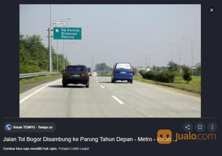 Promo Mulai 950Rb/M2 Dekat Exit Tol Citayam Tanah Tajuhalang Tepi Jalan Patriot