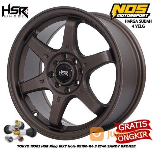 Velg Mobil Racing Ring 16 Warna Bronze Lebar 7 Lobang 4 HSR TOKYO