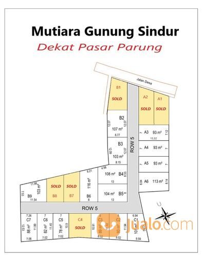 Kavling Cluster Gunung Sindur Dekat Pintu Tol Serpong