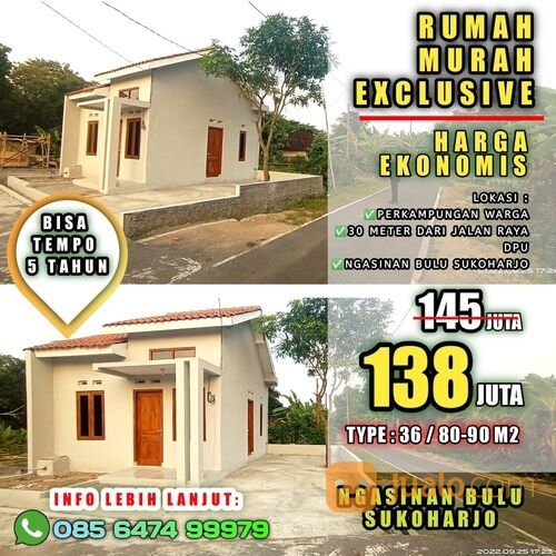 Rumah murah di ngasinan bulu sukoharjo