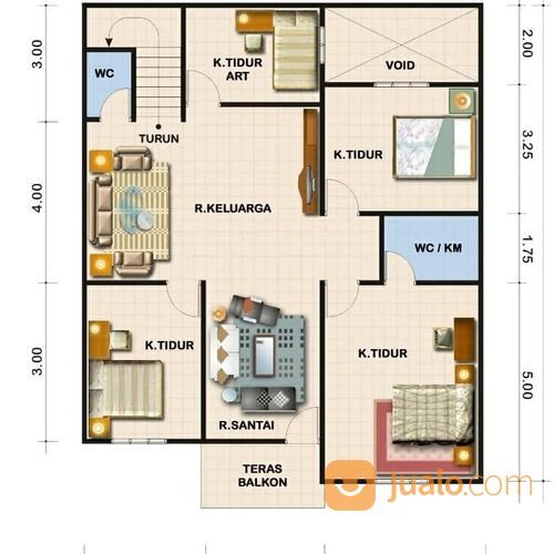 Rumah Mewah Lokasi Strategis 2 Lantai di Jl.Nangka Pekanbaru