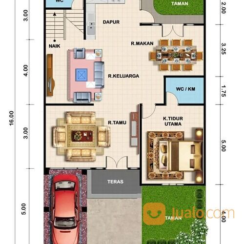 Rumah Mewah Lokasi Strategis 2 Lantai di Jl.Nangka Pekanbaru