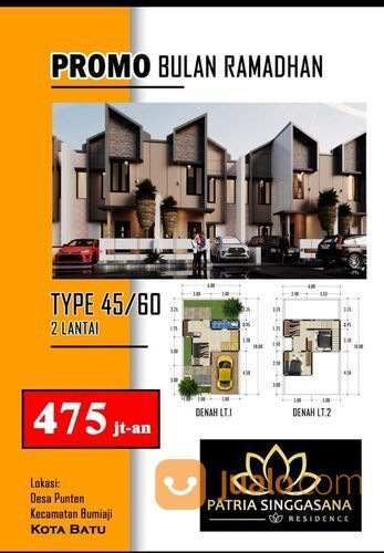 Rumah Villa lokasi strategis di Kota Batu Patria Singgasana