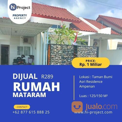 Rumah BTN Mataram type 125/150 M2 di Perumahan Taman Bumi Asri Residence R289