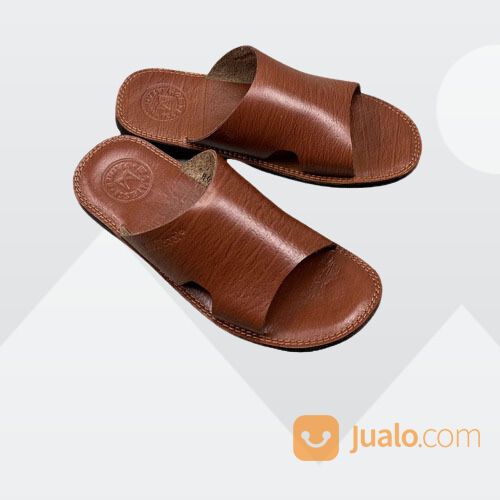 Sandal selop kulit asli sandal kulit original sandal slop pria (B11)