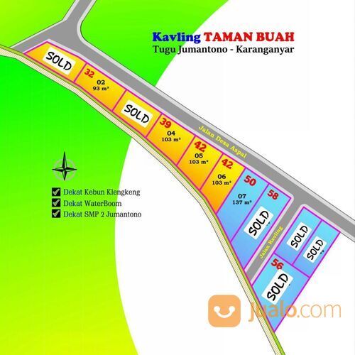 Kavling Taman Buah Jumantono Karanganyar Surakarta Jawa Tengah
