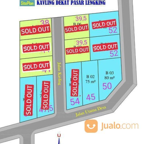 Tanah Kavling Murah Timur Pasar Lengking Sukoharjo