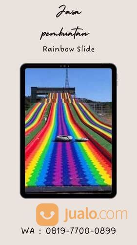 pembuatan rainbow slide atau perosotan pelangi