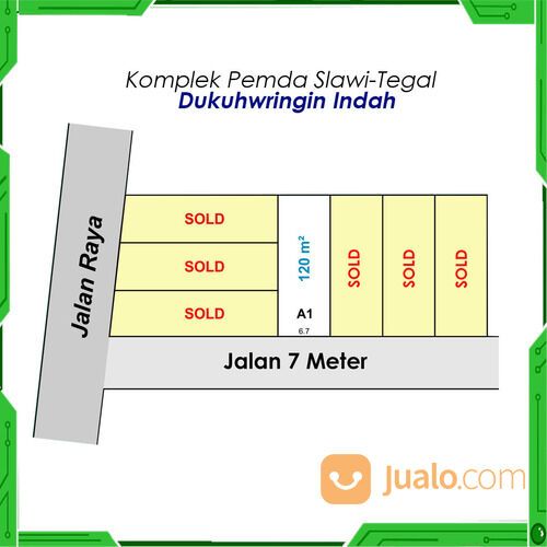 Cocok Bangun Rumah Mewah, Tanah Komplek Pemda Slawi