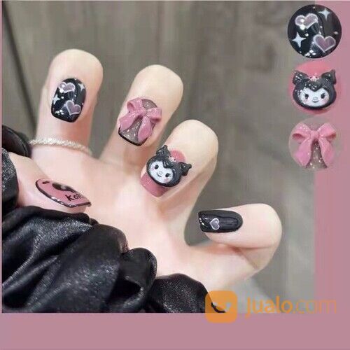 Kuku Palsu Nail Art 24pcs Set Free Lem Cair 2gr Fake Nail Art Party