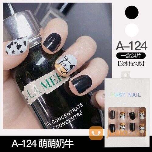 Kuku Palsu Nail Art 24pcs Set Free Lem Cair 2gr Fake Nail Art Party