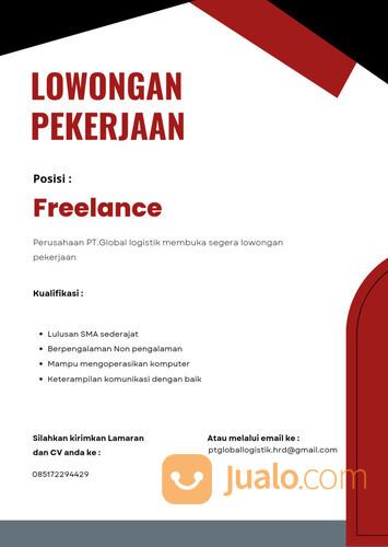 Dibutuhkan segera freelance