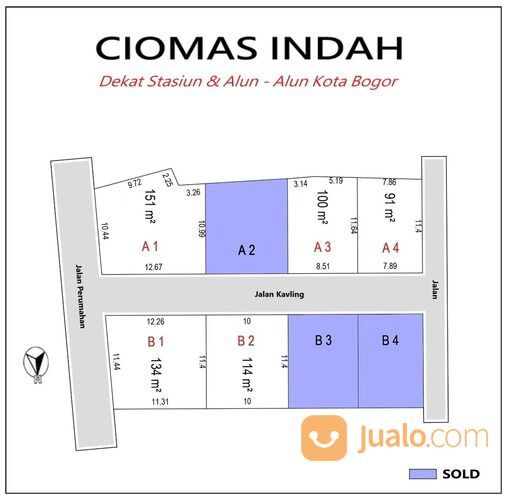 Tanah Bogor Ciomas Dekat Toserba Griya Pagelaran