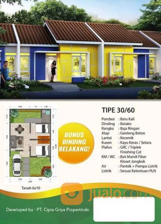 Rumah Murah Subsidi Cicilan 1 jutaan utk warga JAKARTA DEPOK CIBUBUR CIBINONG