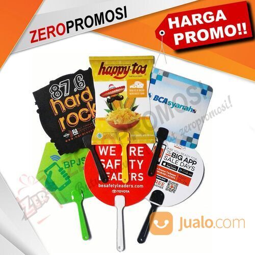 Kipas Promosi Pvc Cetak Printing Full Color Souvenir