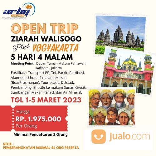 OPEN TRIP Ziarah Walisongo Plus Yogyakarta 5 Hari 4 Malam