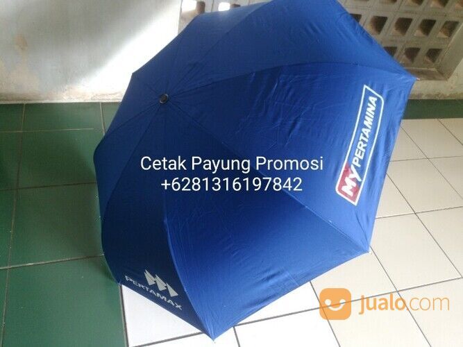 Payung golf sablon logo souvenir payung custom