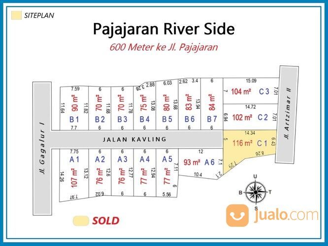 Kavling SHM Di Pusat Kota Bogor, 600 Meter Jalan Pajajaran