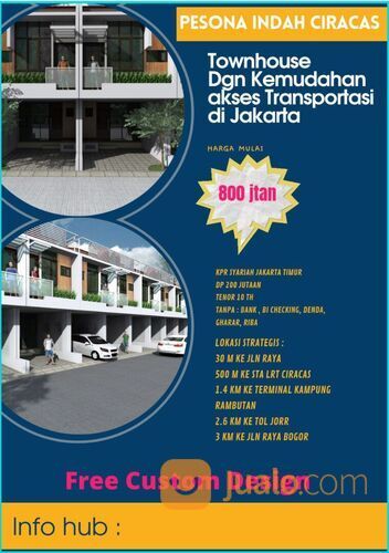 rumah BARU di penganten ali ciracas, 2,5 LANTAI STRATEGIS PINGGIR JALAN