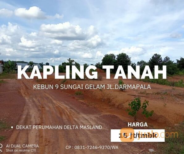 Kaplingan Murah Kebun 9 Sungai Gelam Jl.Darmapala