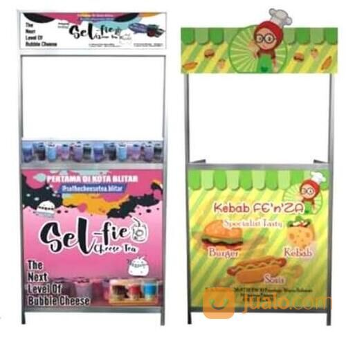 CETAK STICKER GEROBAK BOOTH MURAH COD