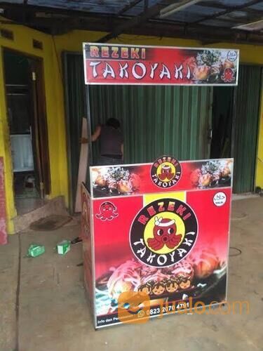 CETAK STICKER GEROBAK BOOTH MURAH COD