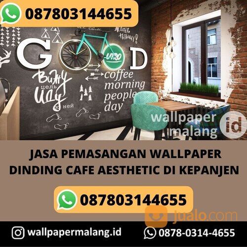 JASA PEMASANGAN WALLPAPER DINDING CAFE AESTHETIC DI KEPANJEN