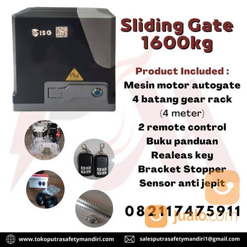 AUTO SLIDING GATE 1600 KG MESIN PINTU GARASI GERBANG OTOMATIS DISTRIBUT0R JAKARTA