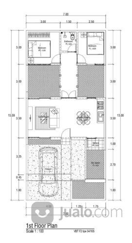 Rumah tipe 54 di kawasan vila bukit tidar kota malang
