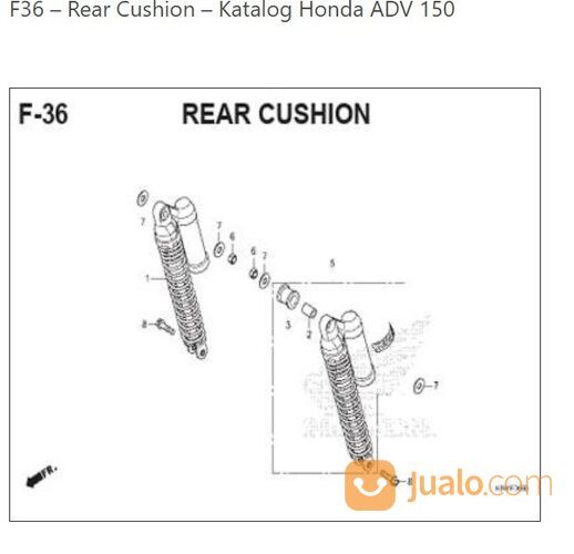 Shock Shockbreaker Honda Adv 150 SC Grade AAA 395 mm