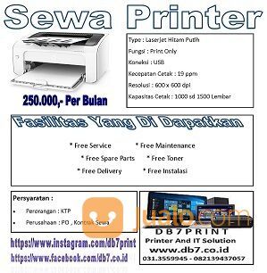 Sewa printer harian bulanan bahkan tahunan bebas ribet