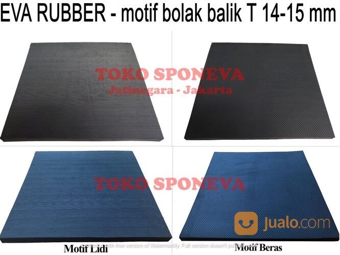 EVA RUBBER / Karet Eva - Bahan Sandal Jepit Premium Motif LIDI & BERAS ( Bolak Balik ) T 14 -15 mm