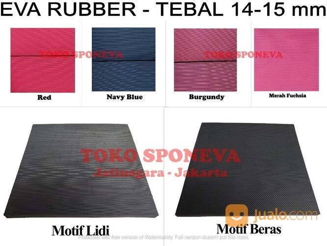 EVA RUBBER / Karet Eva - Bahan Sandal Jepit Premium Motif LIDI & BERAS ( Bolak Balik ) T 14 -15 mm